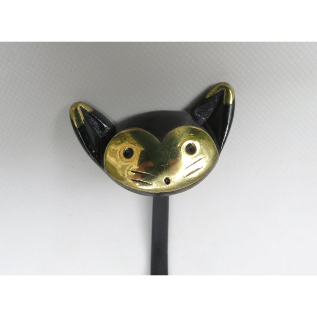 Black Brass Animal Cloakroom Hook by Walter Bosse, 1950s, Set of 12 For Sale - Image 18 of 18