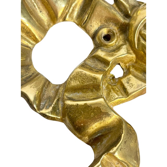 Vintage Hollywood Regency Brass Bow Wall Robe Hat Coat Hook For Sale - Image 13 of 13