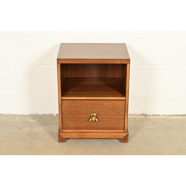 A gorgeous mid-century modern Hollywood Regency nightstand or end table By T.H. Robsjohn-Gibbings for Widdicomb USA, Circa...