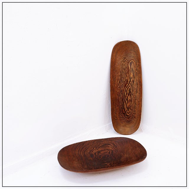 20th Century Hand-Carved Wooden Bowls, Set of 2 For Sale - Image 14 of 14