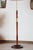 Mid-Century Modern Vintage Scandinavian Floor Lamp in Wood and Gilded Brass with Beige Lampshade, 1960s For Sale - Image 3 of 12