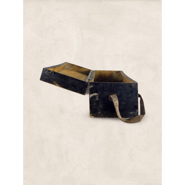 Antique English Pine Angler’s Fishing Tackle Box With Leather Strap, Circa 1920 For Sale In Tampa - Image 6 of 9