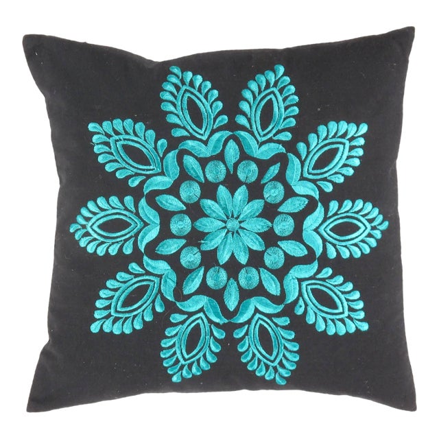 Pasargad DC Teal Design Pillow For Sale