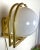 Special and rare German Bauhaus wall lamp, heavy brass and opaline globe. Very nice design and working fine. In good...
