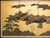 Fine, beautifully aged, elegant vintage 4-panel Japanese Byobu (folding screen) depicts scenes from "The Tale of Genji", a...