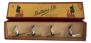 Vintage Britains Ltd Four Skiing Toy Soldiers No. 2017