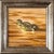 Golden Sweet by Robin Hextrum | Oil On Linen Panel Still life of a wrapped candy on a wooden surface. For Sale