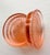 Mid-Century Modern Vintage Midcentury Federal Glass Diana Pink Coasters S/4 For Sale - Image 3 of 4