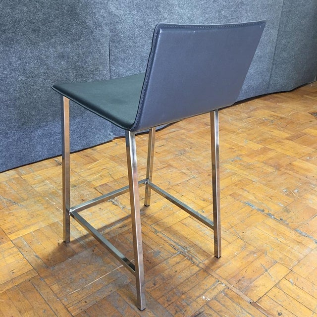 Cb2 Phoenix Navy Blue Counter Stools - Pair | Chairish