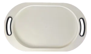 Mid-Century Modern Italian Space Age Black and White Plastic Tray by Pino Spagnolo for Biesse, 1960s