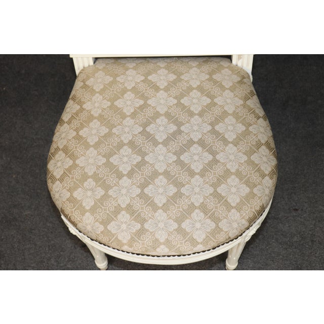 Set 12 1960's Louis XVI Style French Painted Dining Chairs Manner of Jansen For Sale - Image 10 of 15