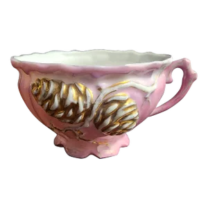 Antique Hand-Painted Fine Pink China Cup