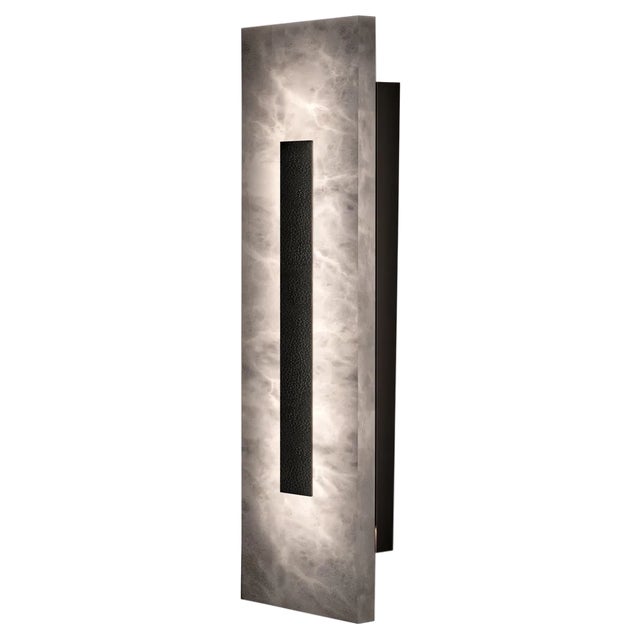 Himeji Small Shiny Black Wall Light by Alabastro Italiano For Sale