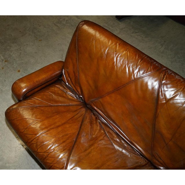 Mid-Century Modern Hand Dyed Brown Leather Sofa by Marcel Breuer For Sale - Image 6 of 15