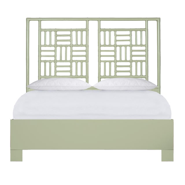 Finn Standard Bed Queen - Celery Green For Sale - Image 12 of 12