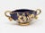 Vintage Italian Pottery Decorative Handled Bowl in Navy With Gold Decoration For Sale - Image 4 of 15