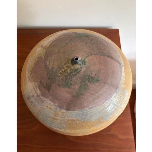 Contemporary Vintage Closed Form Pottery Vase Abstract For Sale - Image 3 of 4