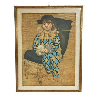 Picasso, Paulo Dressed as Harlequin, 2000s, Canvas For Sale