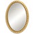 The Thomkins Tavern centers a serene oval mirror within a beaded gold rectangular frame, marrying two classical shapes...