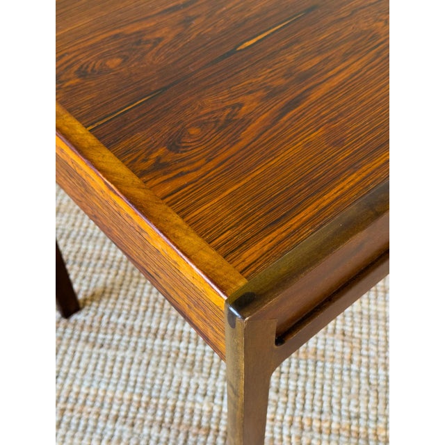 Rosewood Side Table with Drawer by Helge Vestergaard Jensen, Denmark, 1960 For Sale - Image 10 of 13