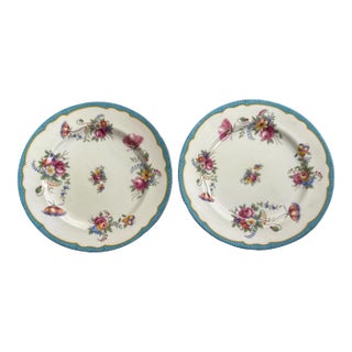 Antique English Aynsley Side Plates, Set of Two For Sale