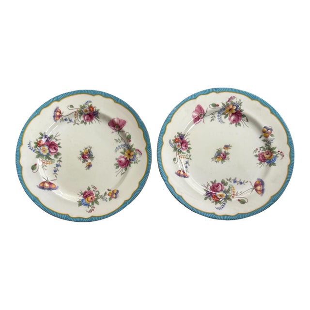Antique English Aynsley Side Plates, Set of Two For Sale
