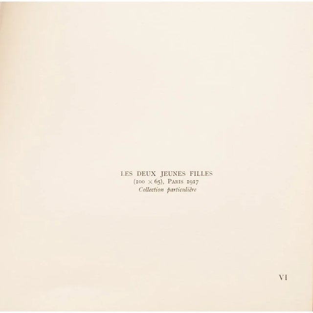 1940s 1947 After Amedeo Modigliani "The Two Girls", First Edition Vintage Parisian Lithograph For Sale - Image 5 of 8