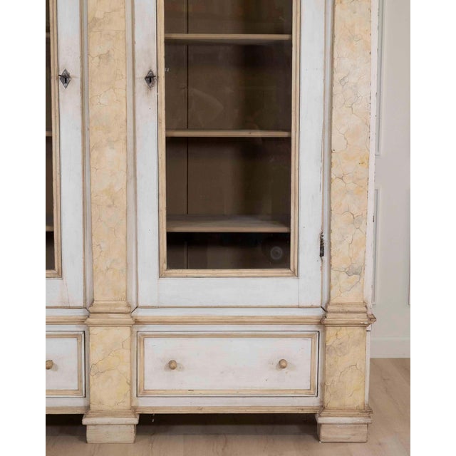 19th Century Empire-Style Lacquered Bookcase — Italian Grand Library For Sale - Image 9 of 13