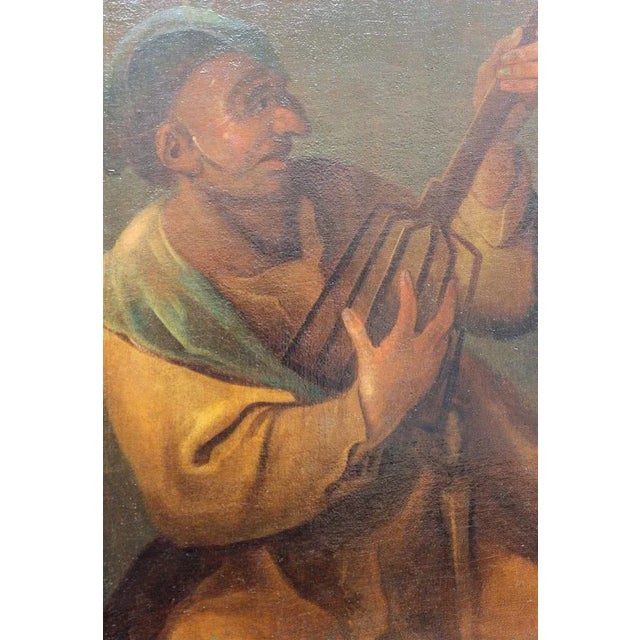 Italian School Artist, The Musician, 17th Century, Oil on Canvas, Framed For Sale - Image 7 of 11
