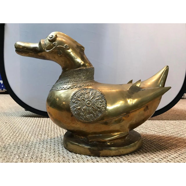 Brass Indian Brass Duck, Circa 1960's For Sale - Image 8 of 8