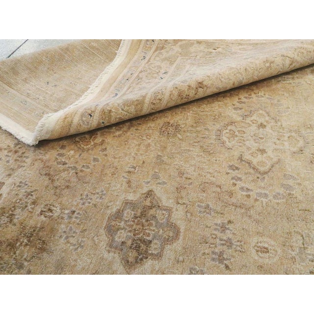 Camel Galerie Shabab Collection Mid-20th Century Handmade Indian Lahore Accent Rug For Sale - Image 8 of 8