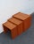 Brown Danish Modern Waterfall Teak Wood Veneer Nesting Side End Tables 3pc Set 6650 For Sale - Image 8 of 15