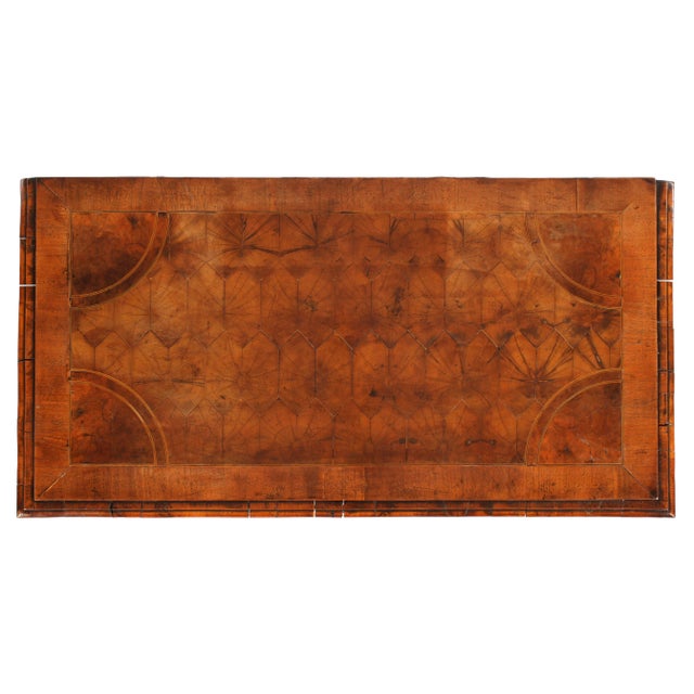 William and Mary Style Oyster Veneer Writing Table For Sale In Tampa - Image 6 of 8