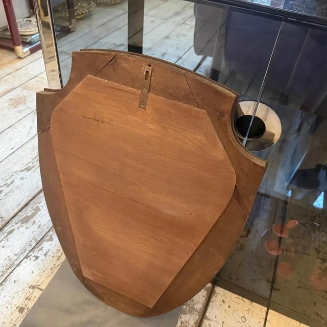 Gio Ponti An Iconic 1950s Mid-Century Modern Gio Ponti Style Shield Italian Wall Mirror For Sale - Image 4 of 14