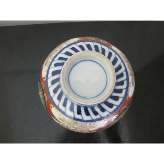 Antique Japanese Meiji Imari Flower Porcelain Soup Bowl With Lid Set of 2 For Sale - Image 9 of 9