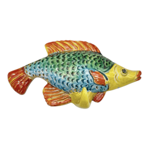 Italian Fish Ceramic Wall Plaque & Hook