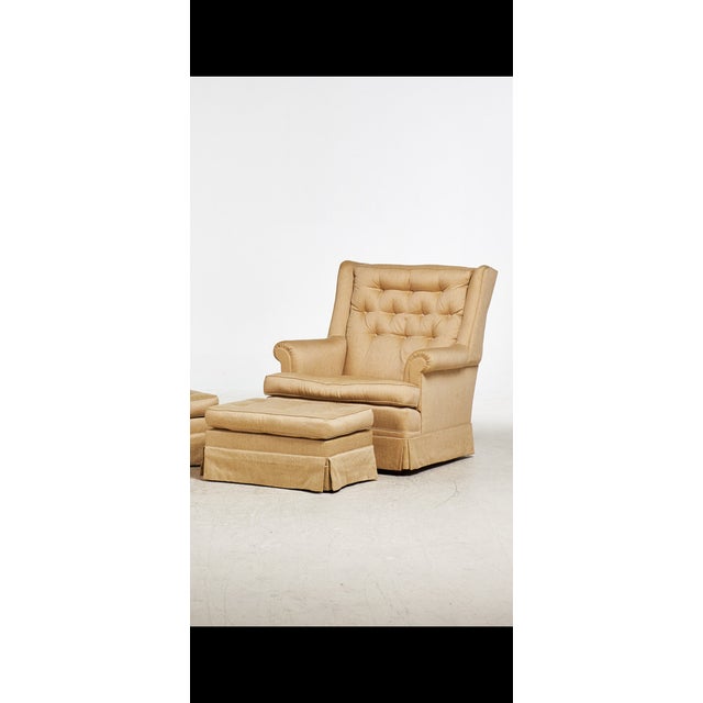 1970s Scandinavian Lounge Chairs and Ottomans, 1970s, Set of 4 For Sale - Image 5 of 6