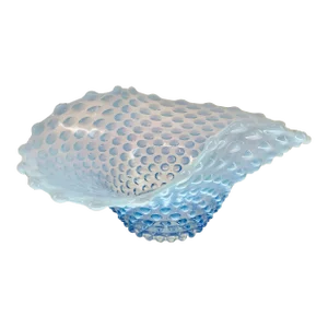 Vintage Duncan Miller Blue Opalescent Glass Central Bowl