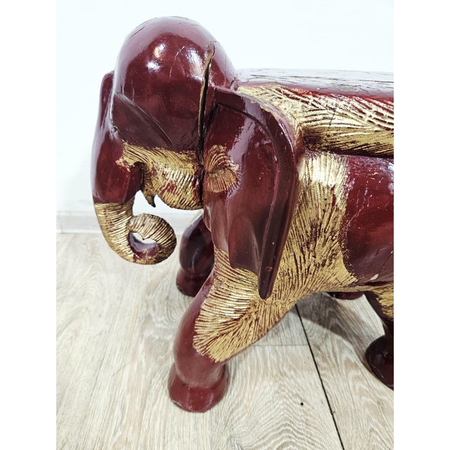 Antique Elephant Side Stool, 1800s For Sale - Image 9 of 16