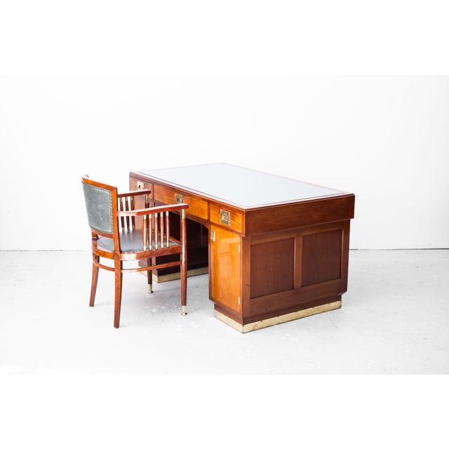 Desk with Armchair by J. W. Müller K.u.K. Court Carpenter, 1905, Set of 2 For Sale - Image 9 of 18