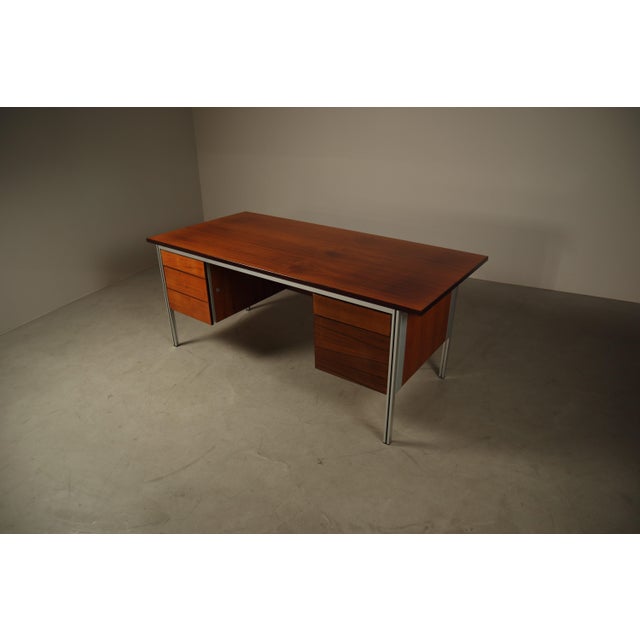 Selene Executive Desk from Ora Acciaio, Italy, 1970s For Sale - Image 15 of 17