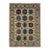 Ivory & Blue Sultani Natural Dye Wool Rug, Tribal Geometric Medallion Design, 6′10″ × 9′10″ For Sale