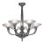 1930s Muller Freres & Ranc French Art Deco 6-Armed Chandelier For Sale