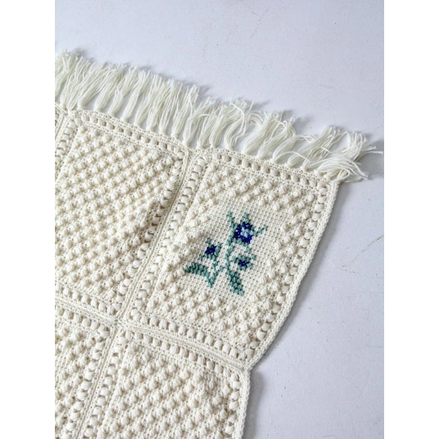 Vintage Knit Blanket For Sale - Image 6 of 12