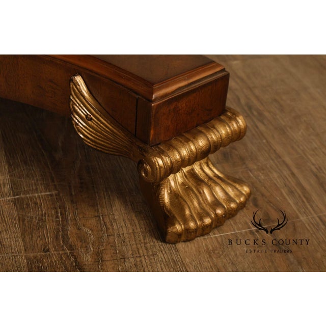 Drexel Neoclassical Revival Round Marble Top Pedestal Dining or Center Table With Claw Feet For Sale - Image 16 of 18
