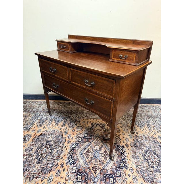 Edwardian Mahogany Dressing Table on Castors For Sale - Image 4 of 8