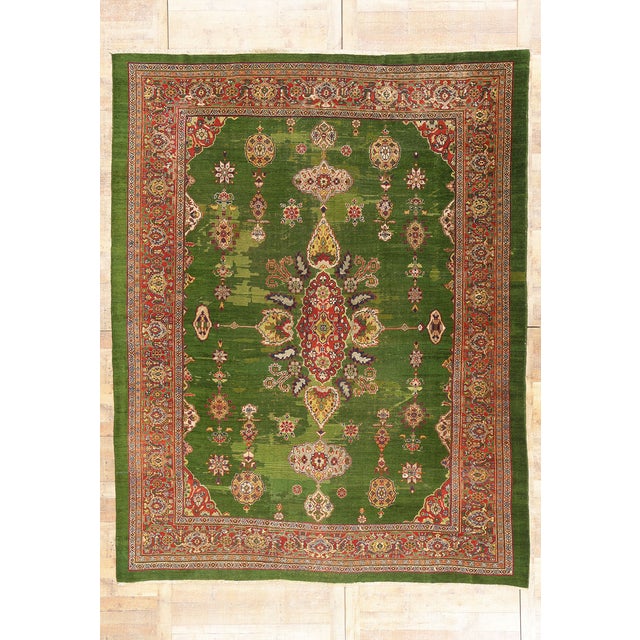 Late 19th Century Persian Sultanabad Rug, 09'06 X 12'03 For Sale - Image 10 of 10