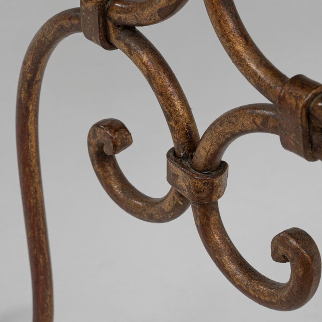 Brown 20th Century French Brass Coffee Table With Glass Top For Sale - Image 8 of 18