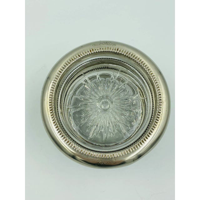 Transparent Mid 20th Century Italian Silverplate Leonard Coasters- Set of 4 For Sale - Image 8 of 12