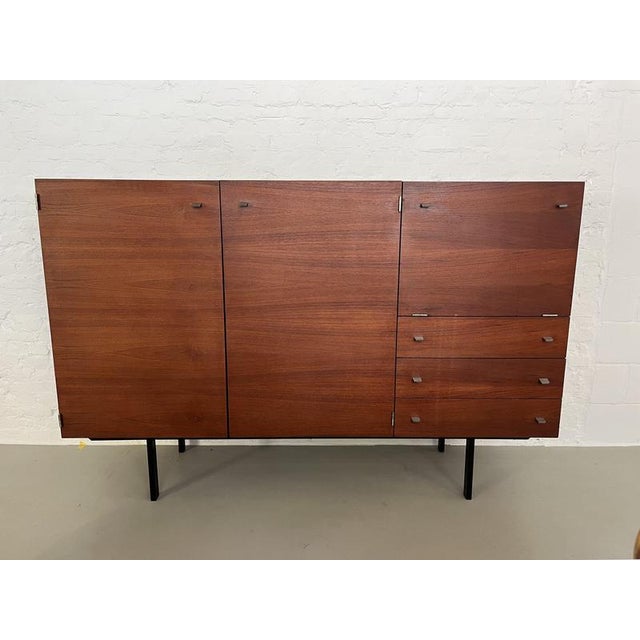 Modern Teak Highboard by Pierre Guariche for Meurop, 1961 For Sale - Image 3 of 16